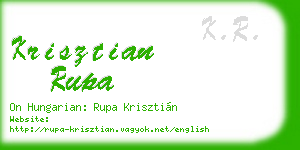 krisztian rupa business card